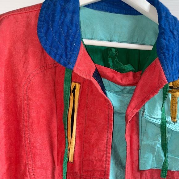 Vintage 70s/80s bright hippie bohemian Bali Baggus crazy jacket unisex one size - Picture 5 of 16